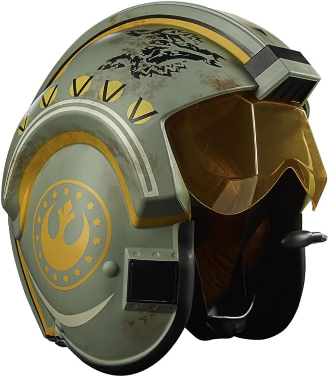 The Black Series Trapper Wolf Electronic Helmet The Mandalorian Collectible Roleplay Full Scale Lights and Sounds